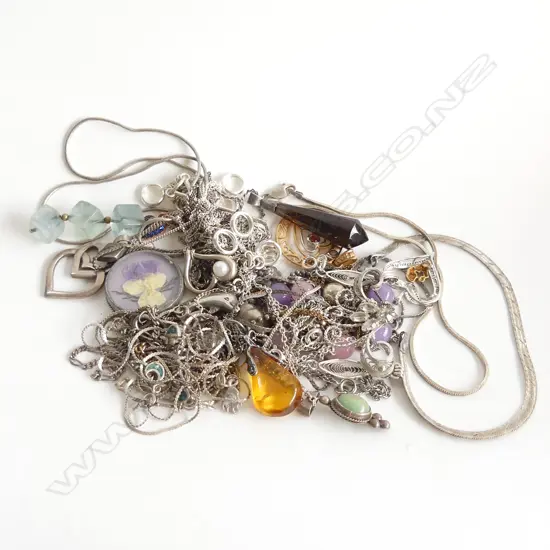 ASST. STG NECKLACES / BRACELETS (tangled) 109 GRAMS