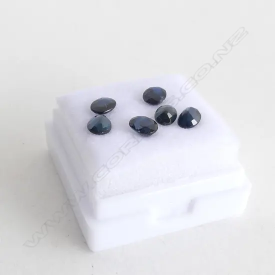 SIX 2.4CT OVAL SAPPHIRES 