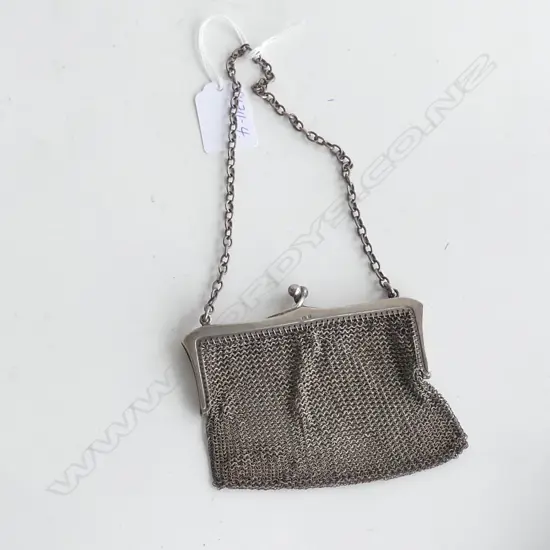 SILVER MESH PURSE LONDON 1918 80gms