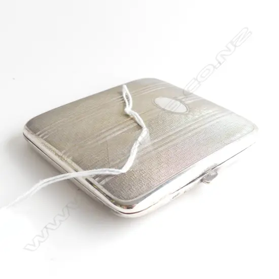 SILVER CIGARETTE CASE MACHINE ENGRAVED 81gms