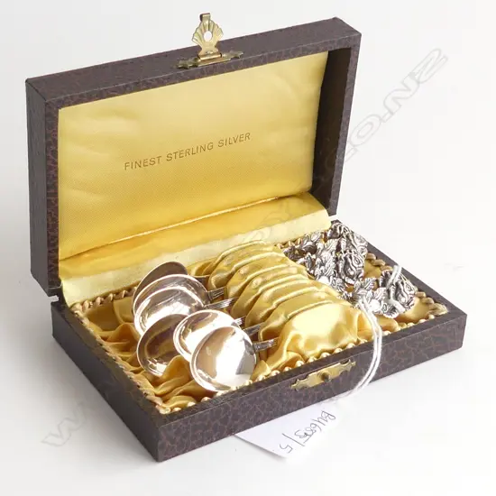 6 STG COFFEE SPOONS, CASED 41 GRAMS