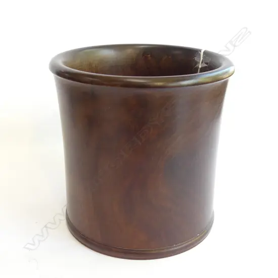 CHINESE ROSEWOOD BRUSH POT DIA 195 H 195MM