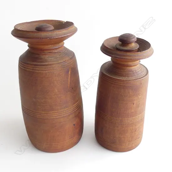 PR GRADUATED TURNED WOODEN BOTTLES