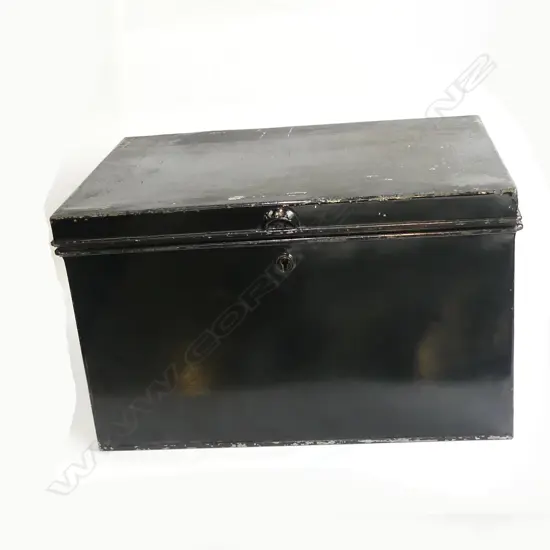 BLACK PAINTED METAL BOX W.410mm