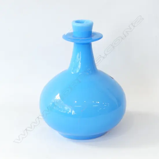 SWEDISH BLUE BODA GLASS VASE H.210mm