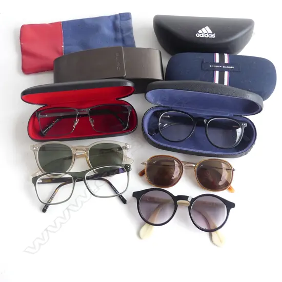 6 PRS MENS SUNGLASSES; 'AGE' HANDMADE, LE SPECS, 2 PERSCRIPTION SOME FAULTS  ALL CASED 