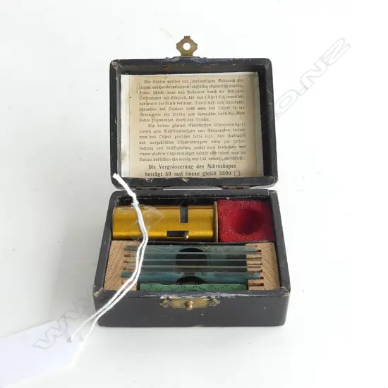 EARLY 20THC GERMAN BOXED POCKET MICROSCOPE