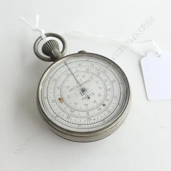 EARLY 20thC FRENCH POCKET  'CALCULIGRAPHE'. DBLE SIDED