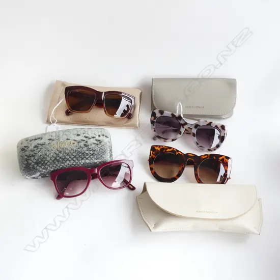 4 PRS LADIES SUNGLASSES; SPANISH HAND MADE, MIMCO ETC