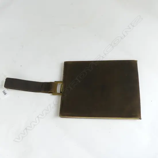 VINTAGE SEAL SKIN (?) PURSE WITH GOLD CLASP 180 X 145MM