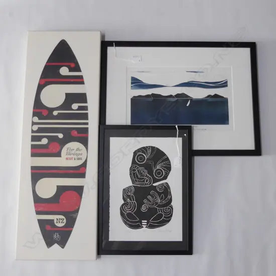 3 ARTWORKS; 'SAIL AWAY TO FURTHER ADVENTURES' A/P 200x350mm & 'FOR THE HIRINGA' PRINT, CARMEN SNELGAR 'TITIRO TIKI' 4/25