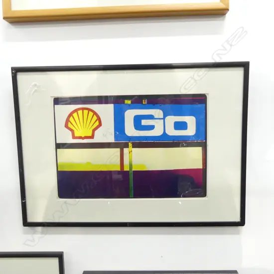CONTEMPORARY PRINT ARTWORK SHELL LOGO 'GO' 300x440mm