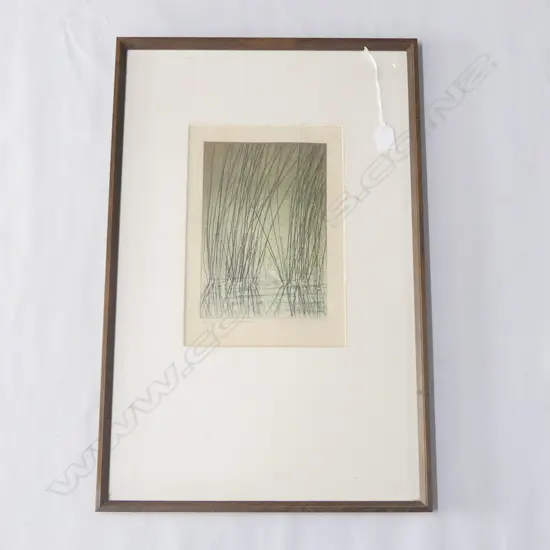 JUNE RITCHIE ETCHING 'REEDS IV ROTOPOUNAMU' A/P SIGNED & DATED 1982 245x170mm