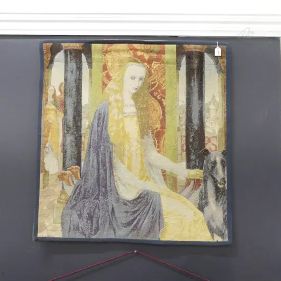 BELGIAN TAPESTRY 'THE LADY' 810x780mm