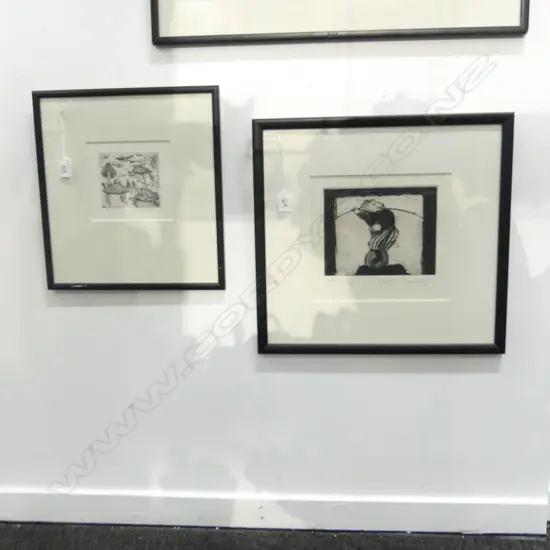 2 SIGNED ETCHINGS; 'TRUST BETRAYED 9' AP 1/3 230x245mm & 'THE GREAT MIGRATION' 6/15 140x150mm