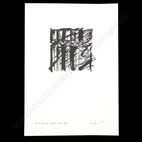 MALCOLM HARRISON 'FROM THE EXQUISITE MYSTERIES SUITE' #22, 1991, INK ON PAPER