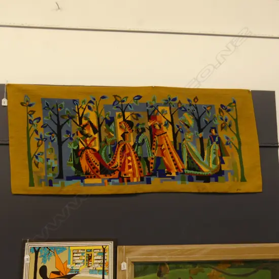 HAND MADE TAPESTRY WALL HANGING OR TABLE RUNNER 550 X 1250MM