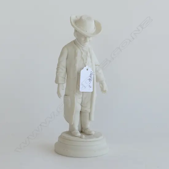 19THC PARIAN FIGURE GENT STANDING LOOKING DOWN A.F H.195mm