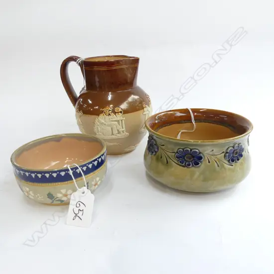 2 PCES DOULTON LAMBETH + LOVATTS BOWL 100mm dia