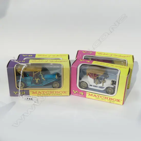 4 MODELS OF YEASTERYEAR BOXED MATCHBOX CARS