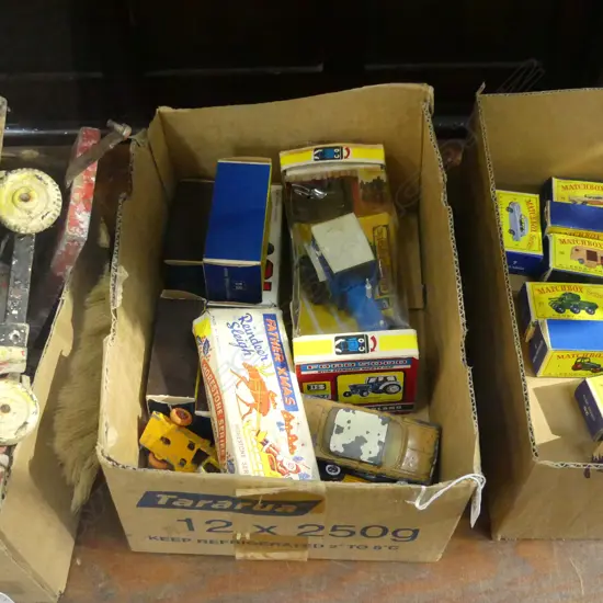SM BOX ASST VINTAGE CARS INCL DINKY ETC...SOME IN ORIGINAL BOXES