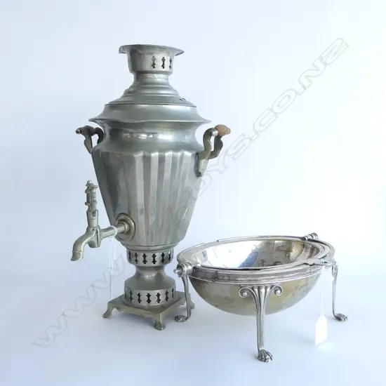 MIDDLE EASTERN SAMOVAR H.400mm + ROLL TOP EP BACON WARMER
