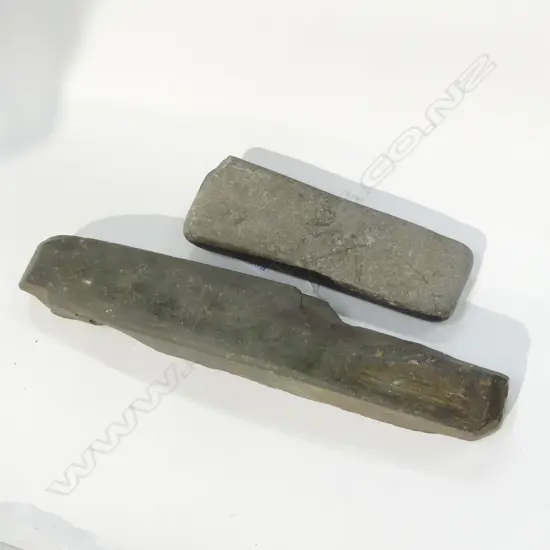 TWO PACIFIC STONE ADZE L 260 & 155MM