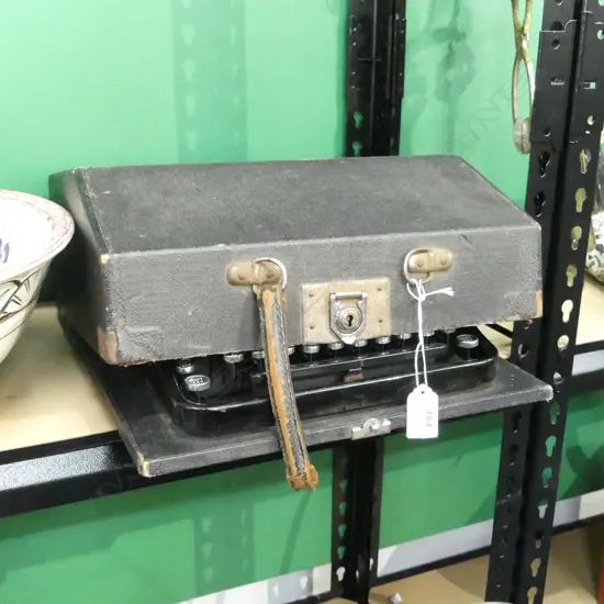 ANTIQUE CASED BLUE BIRD MANUAL TYPEWRITER 