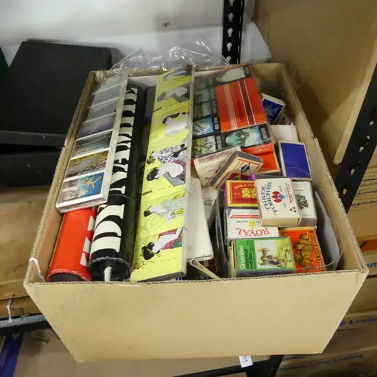 BIG BOX LOT ASST MATCHBOXES INCL SOME UNOPENED PACKETS & LONG MATCH TUBES 