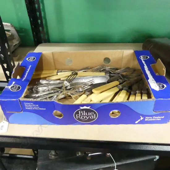 BOX ASST FISH KNIVES & FORKS + EPNS KNIVES & FORKS