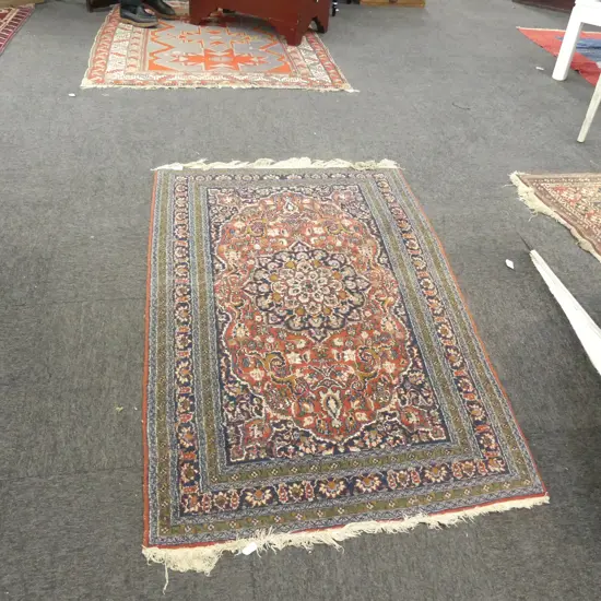 HAND KNOTTED WOOL PILE RUG 1400x940mm