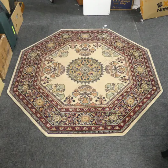 OCTAGONAL WOOL RUG DIA 1400MM