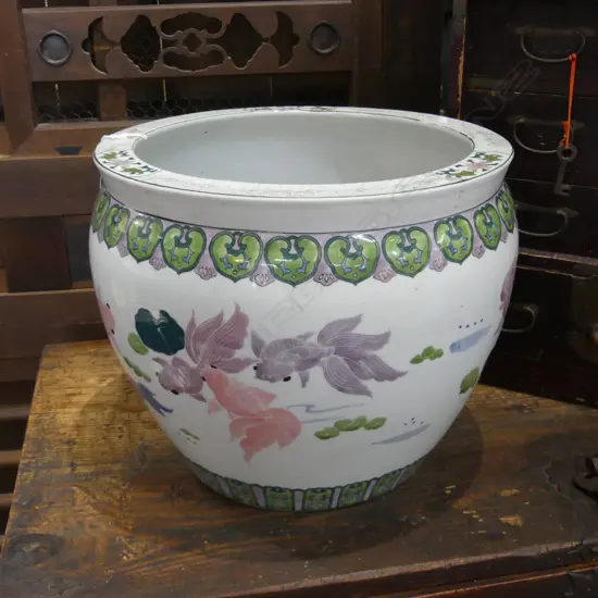 CHINESE FISH BOWL / JARDINIERE 380mm dia 