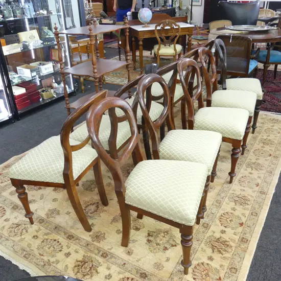 10 BALLOON BACK DINING CHAIRS