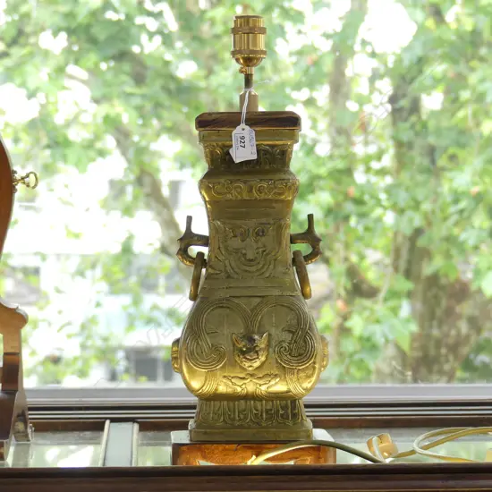 CHINESE BRASS TABLE LAMP BASE ##RTV##