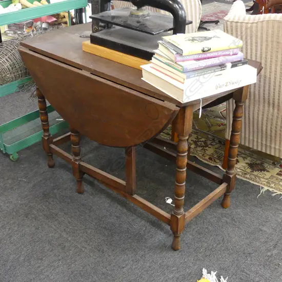 OAK DROP SIDE TABLE 1130x600x770mm