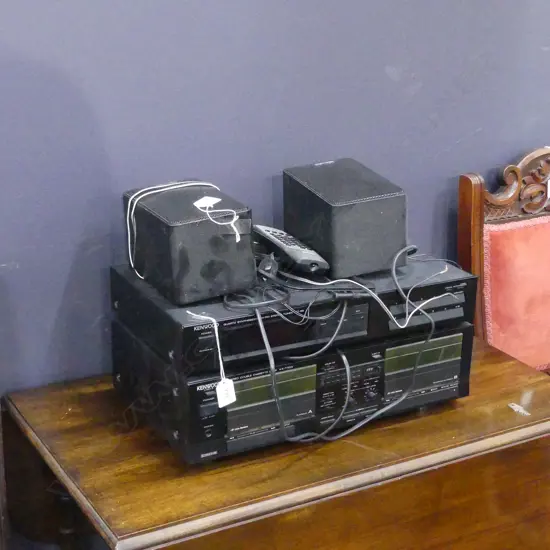 KENWOOD TUNER+TAPE DECK + 2 REALISTIC SPEAKERS