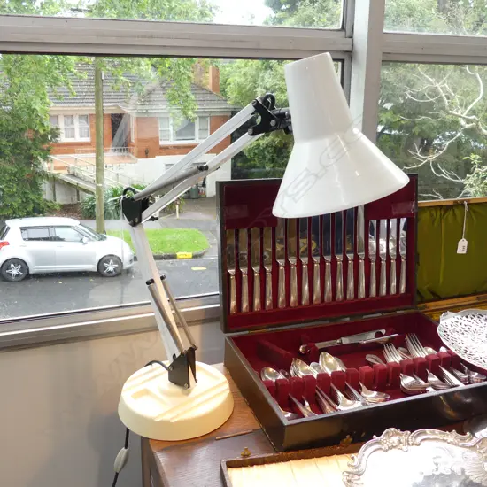 WHITE ANGLE POISE LAMP