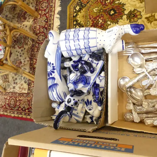 19 RUSSIAN HAND PAINTED FIGURINES LARGEST