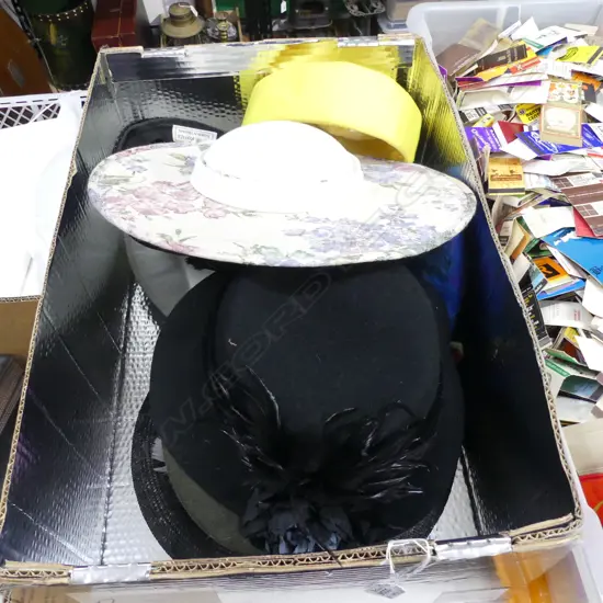 BOX 8 ASST VINTAGE HATS