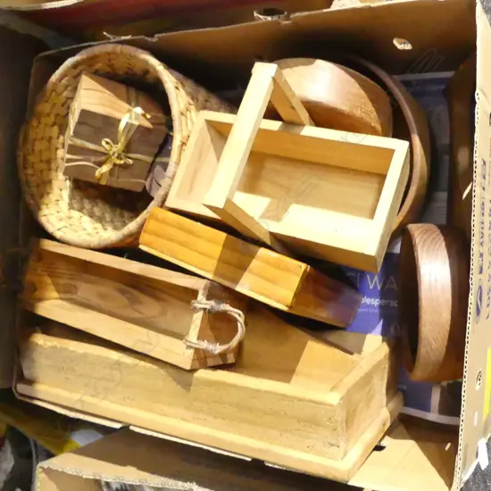 BOX LOT ASST. WOODEN CONTAINERS 