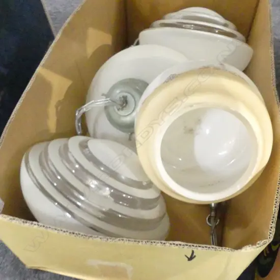 BOX LOT 4 DECO LIGHT SHADE FITTINGS