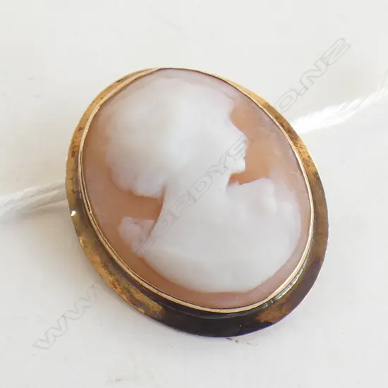 small 14ct gold cameo brooch