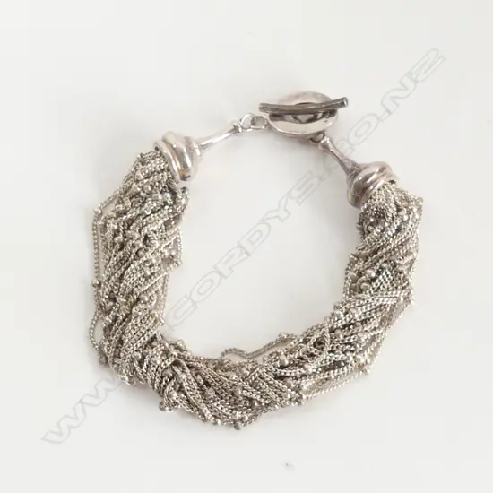 'LINKS OF LONDON' 925 SILVER DBLE TASSLE BRACELET 20.9 GMS
