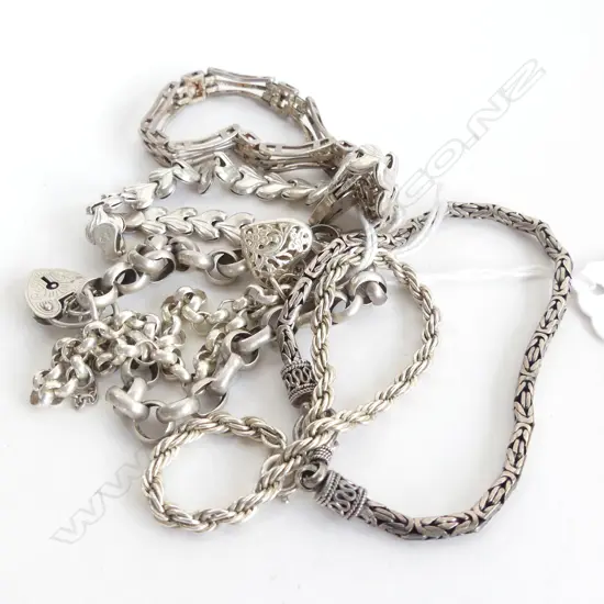 6 STG BRACELETS 62 GRAMS