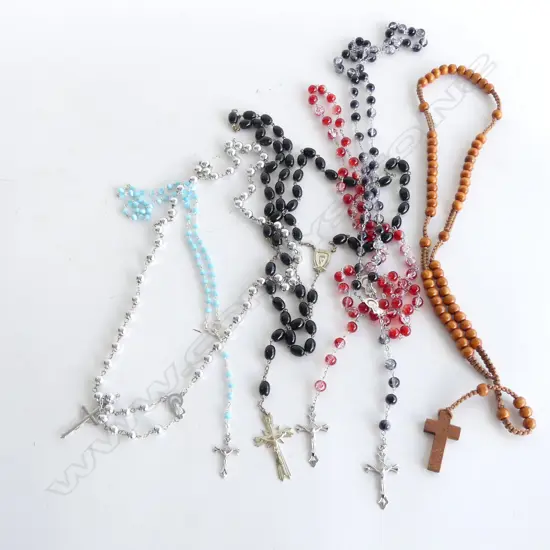 6 ASST ROSARY BEADS