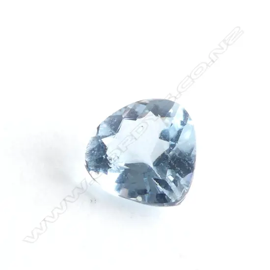 LOOSE TOPAZ LIGHT BLUE GEMSTONE FACTED TRILLIANT CUT 2.23CTS WITH REPORT