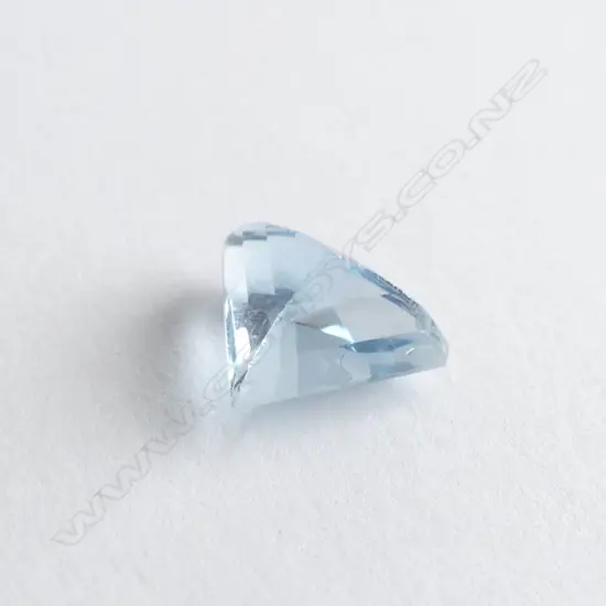 LOOSE TOPAZ LIGHT BLUE GEMSTONE FACTED TRILLIANT CUT 3.17 WITH REPORT