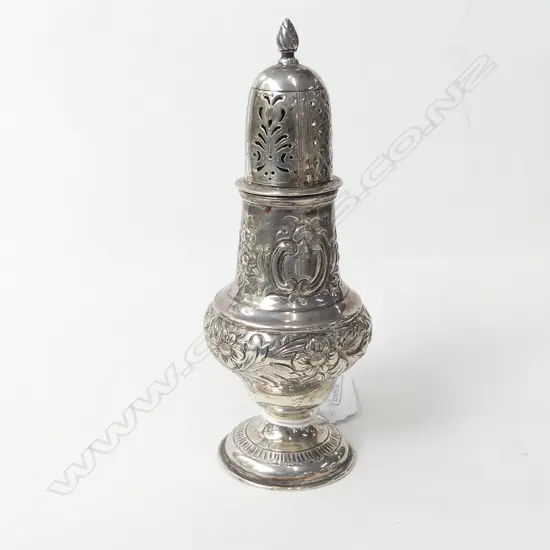 STG SILVER SIFTER; B'HAM 1894 104 GRAMS