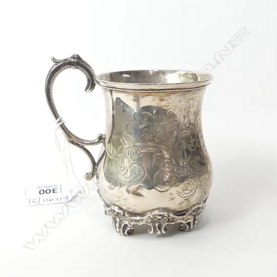 STG SILVER MUG; LONDON 1847 138 GRAMS